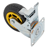 Castor Wheels 4 x 6" 150mm Swivel Silent Caster 2 Brakes 800KG