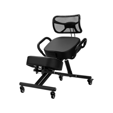 Ergonomic Kneeling Posture Chair with Backrest Adjustable Height and Casters