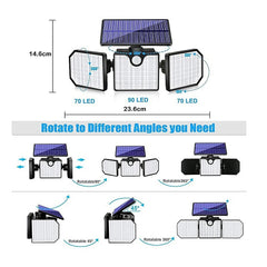 230 LED Solar Lights Outdoor 260LM Waterproof Motion Sensor Security Wall Lamp