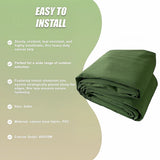3x4M Army Heavy Duty Waterproof Canvas Tarp Tarpaulin Sun Blocked Dustproof