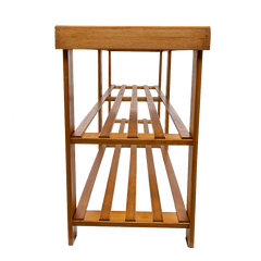 Bamboo Shoe Rack Wooden Bench Storage Organiser Cabinet Holder Stool
