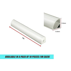 10 x 1M V-Style Aluminium LED Strip Light Channels for Cabinet Lighting