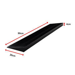 Cuttable Threshold Ramp Rubber Wheelchair Ramp Solid 4 cm Rise 90 cm Wide