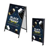 A-Frame Sign 60x90cm – Outdoor Sidewalk Steel Poster Board Display Stand