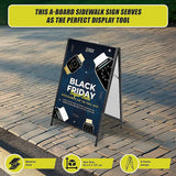 A-Frame Sign 60x90cm – Outdoor Sidewalk Steel Poster Board Display Stand