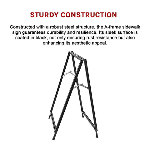 A-Frame Sign 60x90cm – Outdoor Sidewalk Steel Poster Board Display Stand
