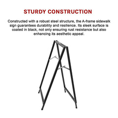 A-Frame Sign 60x90cm – Outdoor Sidewalk Steel Poster Board Display Stand