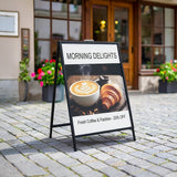 A-Frame Sign 60x90cm – Outdoor Sidewalk Steel Poster Board Display Stand
