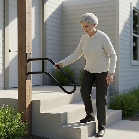 Metal Handrail For Outdoor Indoor Steps Stair Railing Safety Support Rail