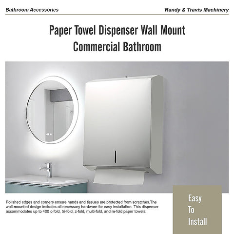 Paper Towel Dispenser Wall Mount Commercial Bathroom