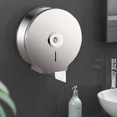 Toilet Paper Towel Dispenser Brushed Stainless Steel Wall-Mounted Bathroom Tissue