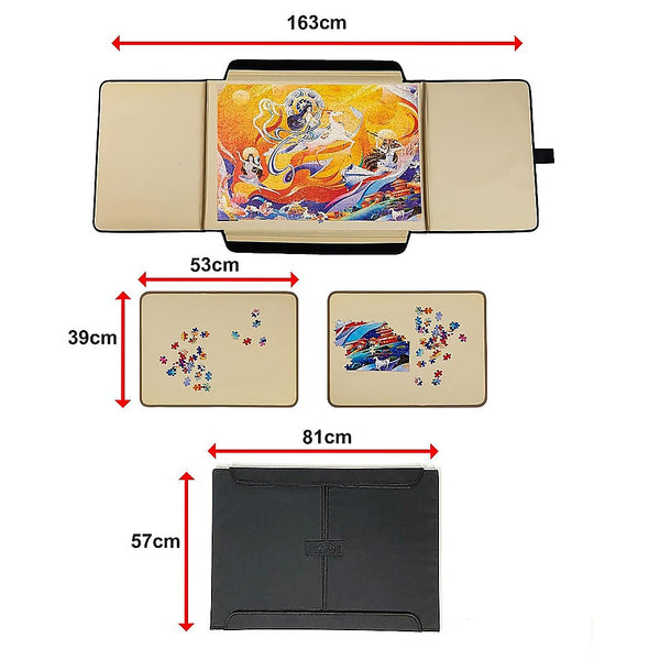 Portable Jigsaw 1000 Pieces Board Puzzle Storage Carry Safe Case Carrier