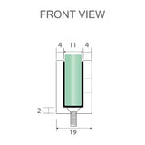 Glass-to-wall/floor Shower Screen U-Brackets in White