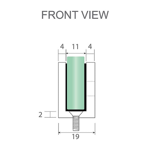 Glass-to-wall/floor Shower Screen U-Brackets in White