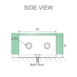 Glass-to-wall/floor Shower Screen U-Brackets in White