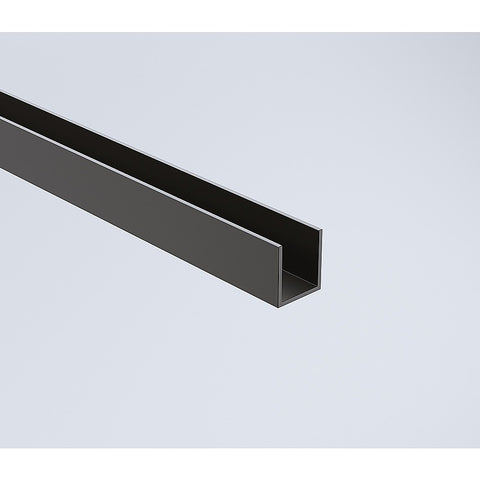 Glass Shower Screen 120cm Floor Channel in Black