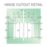 180 Degree Stainless steel Glass to Glass Shower Door Hinge in Black