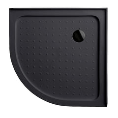 90x90cm Rounded Curved Shower Base in Black