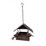Rust Hanging Birdhouse w 2 Birds 42cm