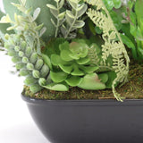 Set 2 Asst Potted Artificial Succulents 19cm