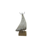 Set 2 Contemporary Wooden Angels Assort 24cm, 20cm