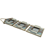 Handcrafted 3-Photo Frame Hanging Beach Houses 78cm