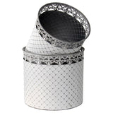 Set 2 French Country Round Planter / Storage 32cm