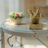 Antique Gold Rooster Tealight Candle Holder 14cm