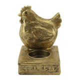 Antique Gold Chook Tealight Candle Holder 11cm