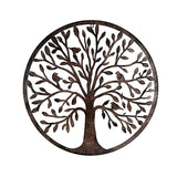 Laser Cut Round Tree Of Life w Birds Wall Art 60x59.7cm
