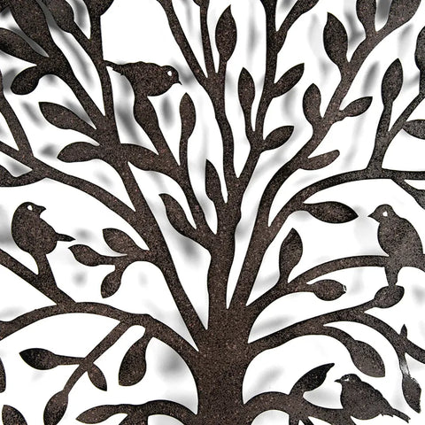 Laser Cut Round Tree Of Life w Birds Wall Art 60x59.7cm