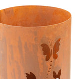 Rust Round Pillar Candle Holder 26cm