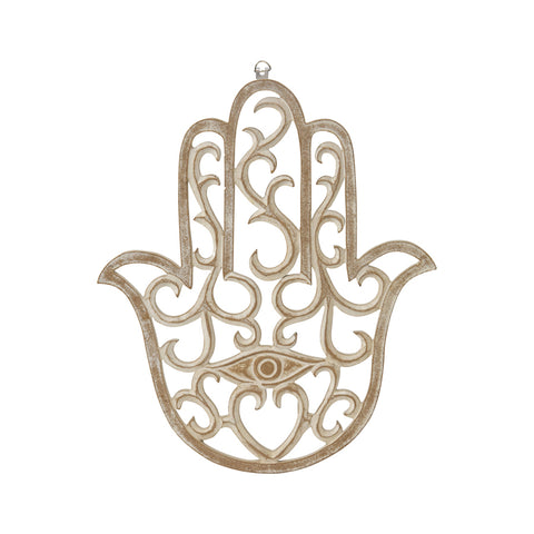 Hand-Carved Lucky Hand Wall Art 35x40cm