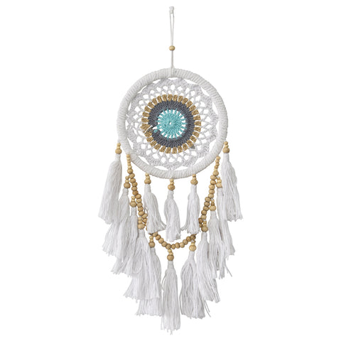 Handcrafted Boho Dream Catcher Layered Tassels & Beads 17x2cm