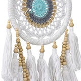 Handcrafted Boho Dream Catcher Layered Tassels & Beads 17x2cm