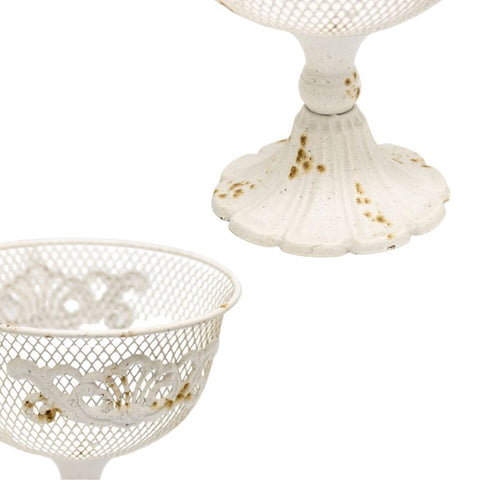 French Provincial Footed Bowl w Fleur-Di-Lis 24cm