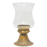 Lustre Footed Pressed - Metal Candleholder 25cm