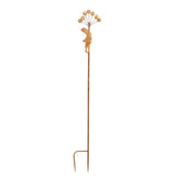 Rust Girl w Balloons Garden Stake 125cm