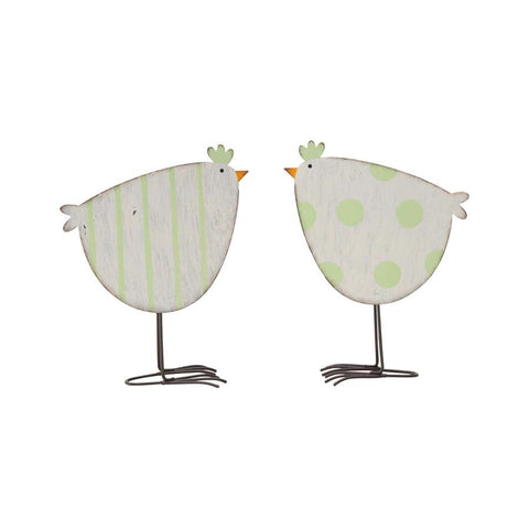 Set 2 Asst Trendy Metal Chooks 17cm