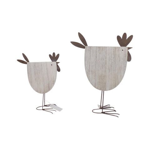 Set 2 Mum & Child Standing French Country Chooks 122cm
