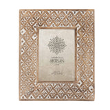 Handcrafted 5x7in 'Diamond Flower' Photoframe 29cm