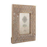 Handcrafted 5x7in 'Diamond Flower' Photoframe 29cm