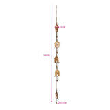 Handcrafted Houses w Bells Hanging Mobile 145cm