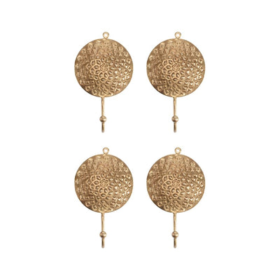 Set 4 Circular Mandala Wall Hooks 21cm