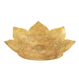 Handcrafted Metal Pressed Mandala Shape Bowl 28cm
