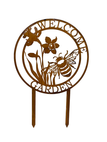 Laser Cut Dragonfly Garden Stake 53x53-80cm