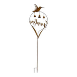 Garden' Stake w Hummingbird + Bells 158cm