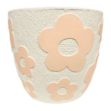 Set 2 Assorted Pastel Flower Planters w Hole + Plug 17cm
