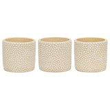Set 3 Moulded Abstract Planters w Hole + Plug 14cm