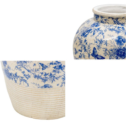 Glazed Stoneware Look Vase 43cm